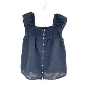 Old Navy Black Smocked Top Size Medium